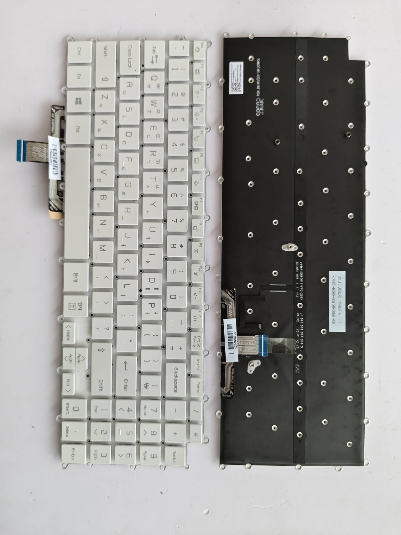Picture of New Replacement Laptop Keyboard For LG 15Z90P WHITE Backlit Other Language Layout